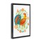 Stupell Industries Rooster with Butterflies Border Floating Frame Design by Hannah Moren